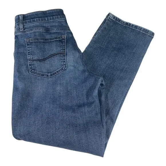 Lee Flex Motion Straight Leg Women's Classic Denim Jeans Stretch Size 12 Short - Picture 3 of 6